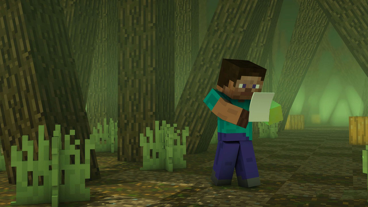 Steve from Minecraft Lost in the Forest